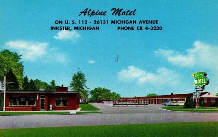 Alpine Motel - Postcard